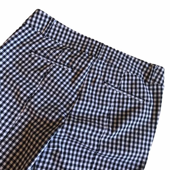 Loft Checkered Modern Skinny Ankle Pant Black White Check Sz 10 - Picture 4 of 11